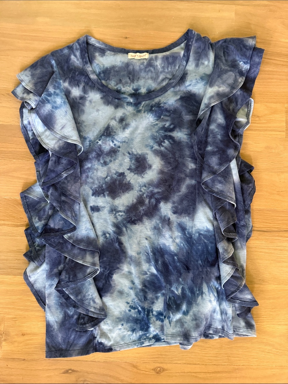 Song n Spirit Blue Tie-dye Top